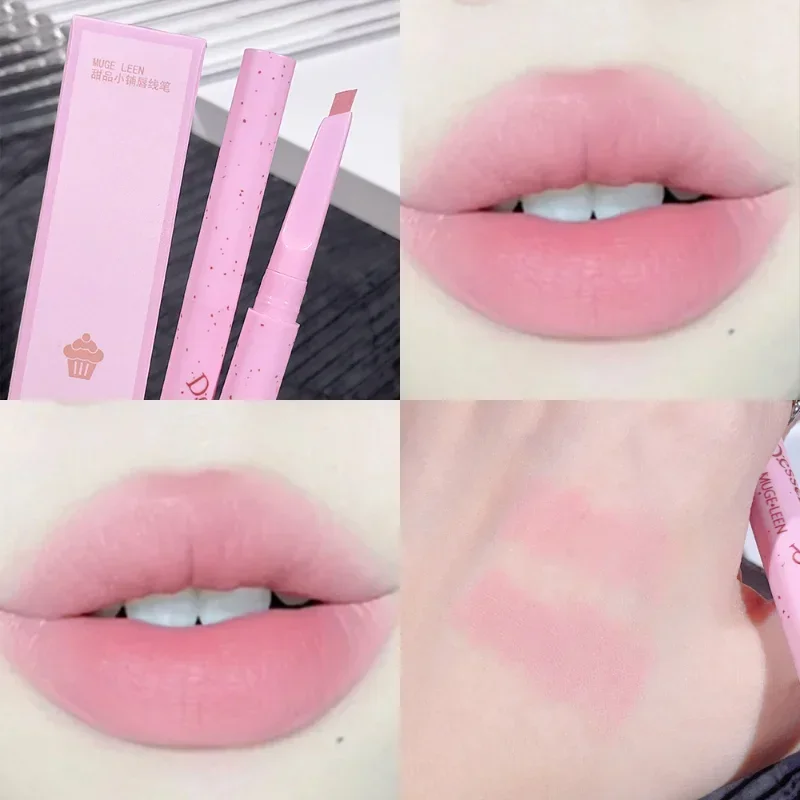 Smooth Contouring Lip Liner Pen Makeup Matte Outline 3D Lips Lipstick Pencil Waterproof Lasting Nude Pink Lip Tint Lips Cosmetic