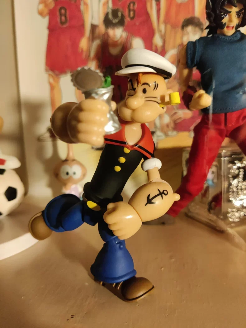 In Stock Bfs Popeye The Sailor Man Popeye Father Wimpy Popeye Bluto Olive Oyl Wimp Chef Anime Action Figure Kid Toy Gifts