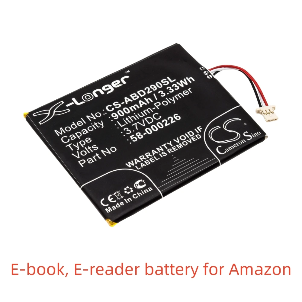 Li-Polymer E-book, E-reader battery for Amazon,3.7v,900mAh,J9G29R B07DLPWYB7 53-014490 Kindle Basic 10th Generation