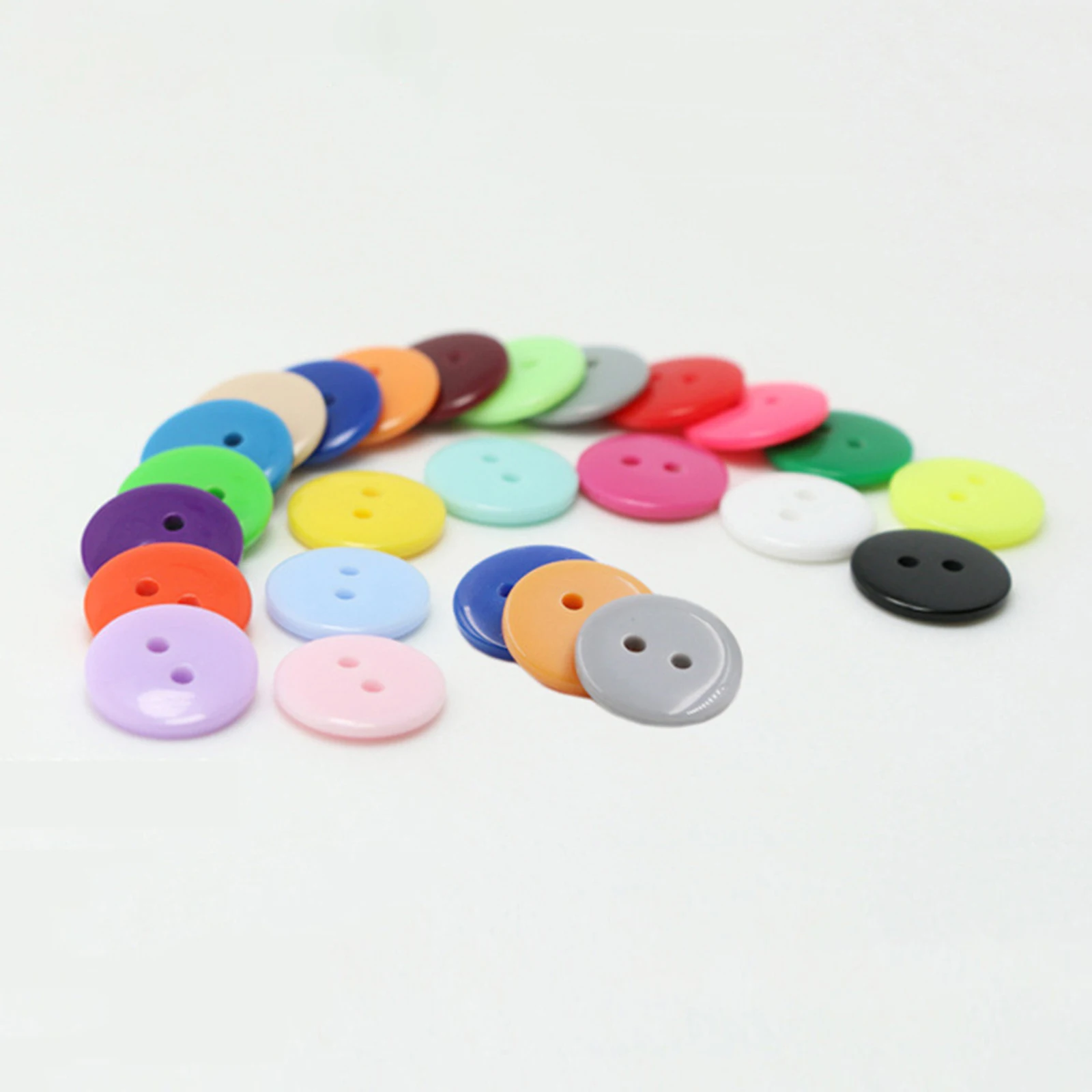 100pcs 10mm Resin 2 Hole Sewing Button Scrapbooking Embellishment Decorative Button Apparel DIY Craft Cloth Sewing Accessories