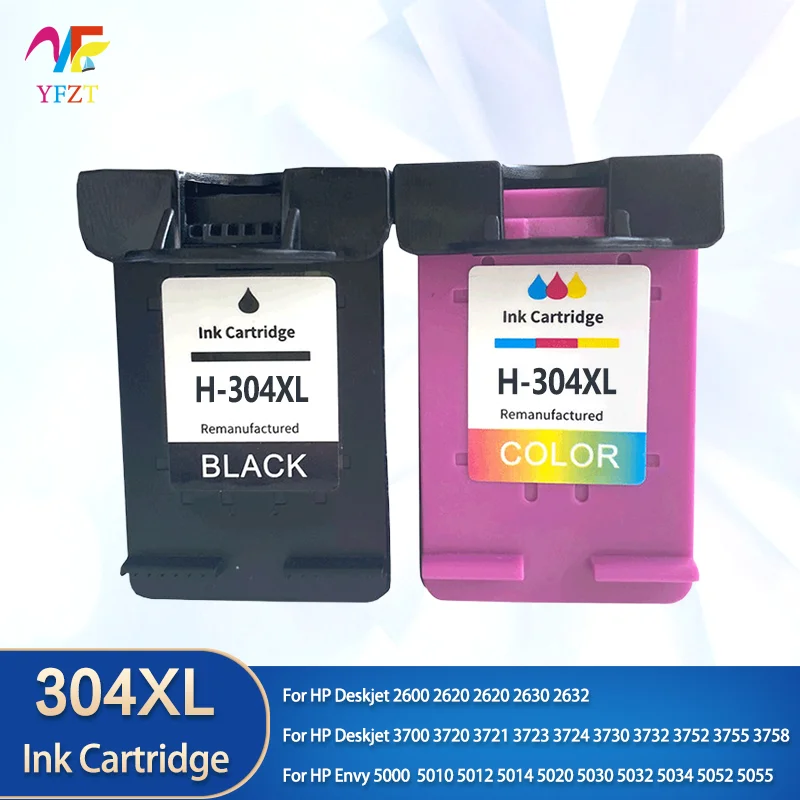 304 304XL Remanufactured Ink Cartridge Compatible HP304 For HP Deskjet 2600 3700 2620 3720 3755 Envy 5000 5010 5055 Printer