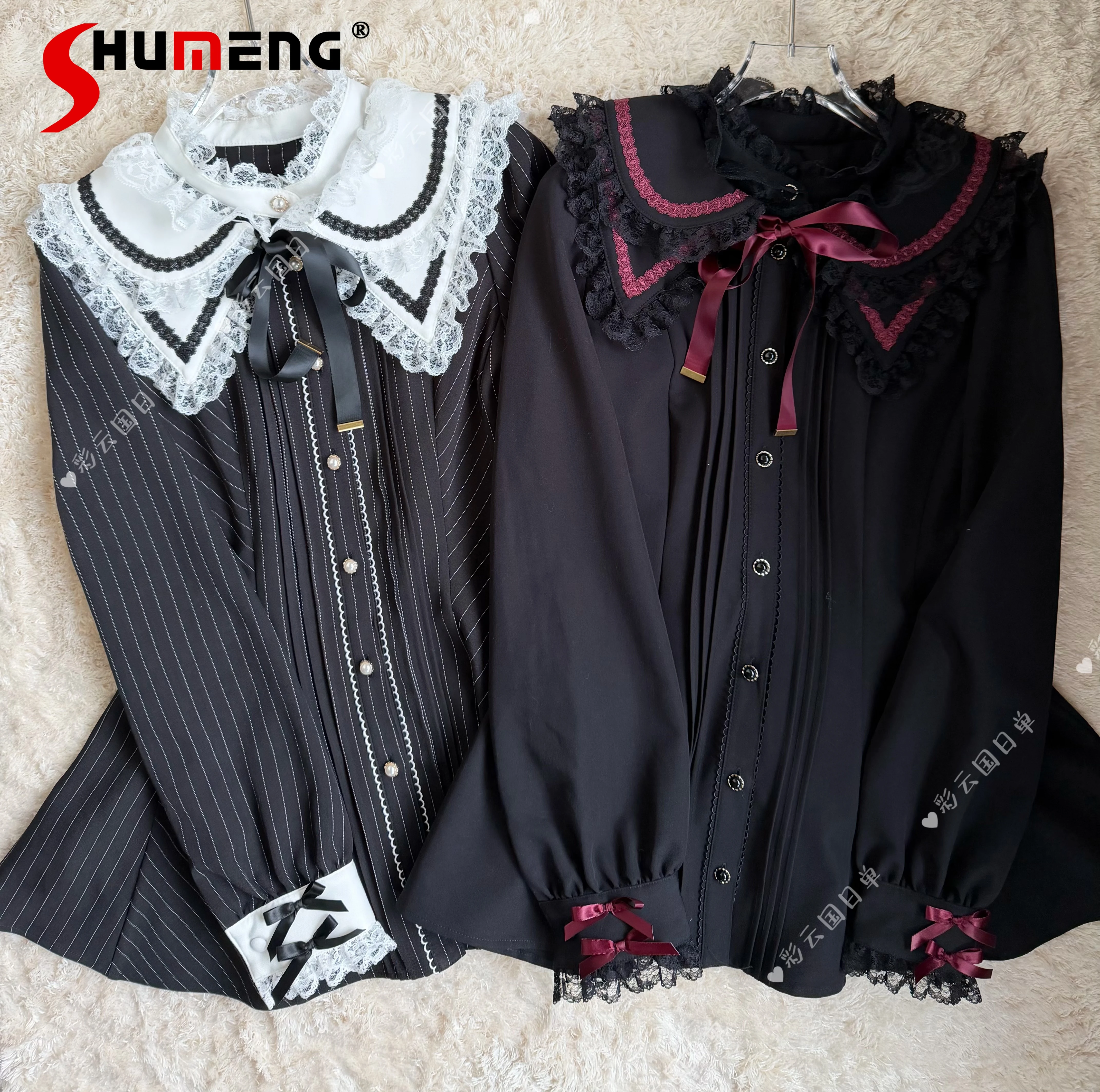 

SC Japanese Fashion Sweet Dress Set Spring 2026 Lady Slim Long-sleeved Top and Shorts 2-piece Set Lady Matching Sets Clothes