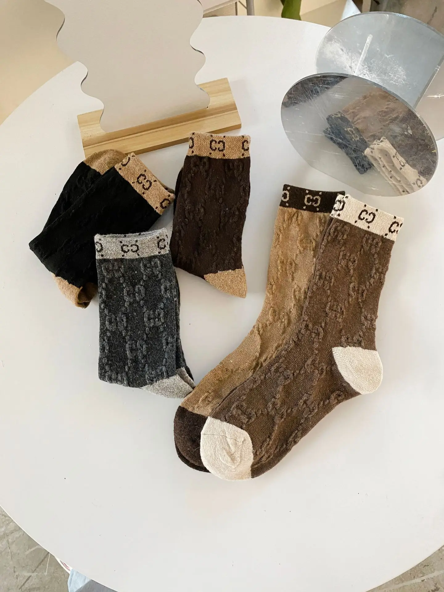 Winter New Thickened Cashmere Socks Japanese Korean Socks Mid-tube Tide Socks INS Pile Socks Wool Women's Socks