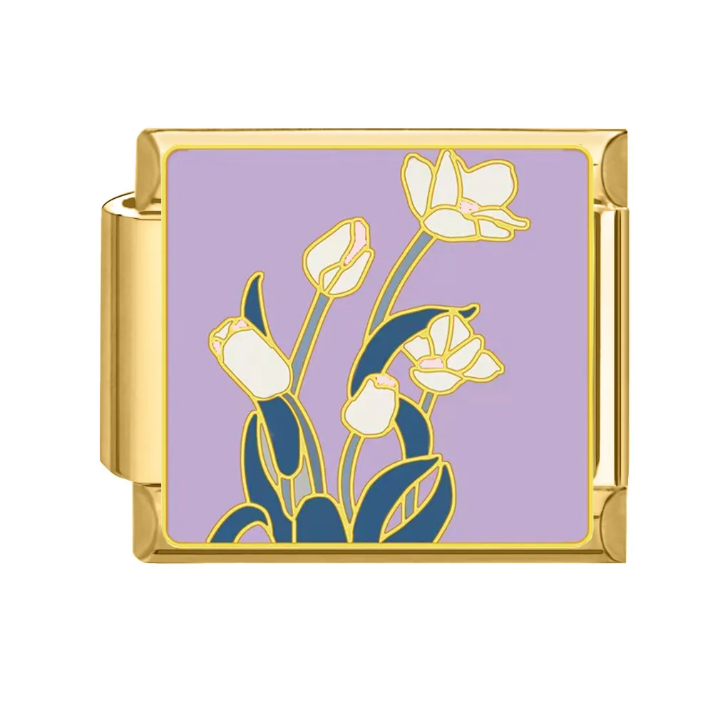 

Vintage 9MM Stainless Steel Bracelet DIY Gold Plated Italian Charm Link Bracelet Accessories Link Fit Module Bracelet Men Women