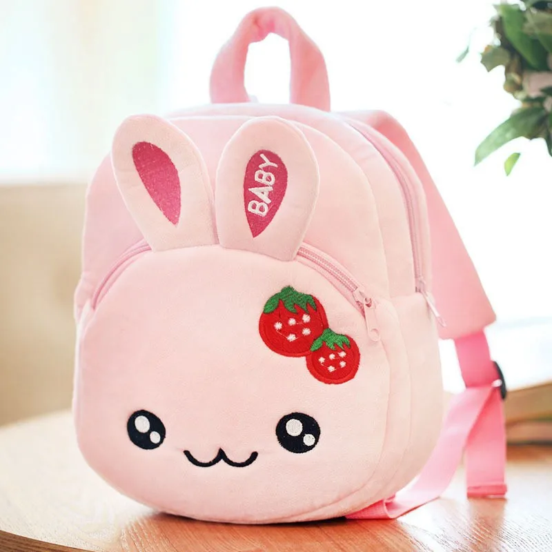 1Pcs Cute Cartoon Animal Children School Bag Creative Plush Backpack Suitable For Kindergarten Baby 1-3 Years Old Birthday Gift