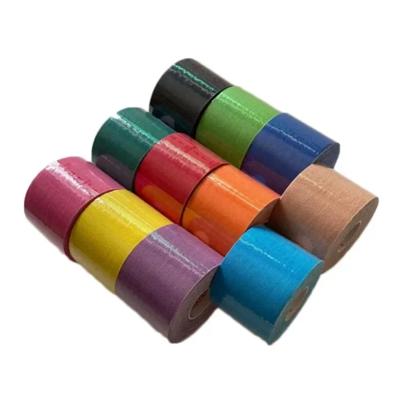 5 Rollen Kinesiologie-Tape, selbstklebende elastische Bandage für sportliche Regeneration, Sport-Taping für Knöchel, Schulter, Knie, Rücken, Bruststraffung