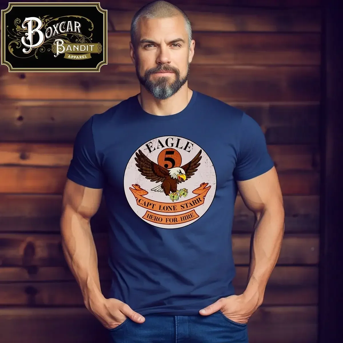 Capt Lone Starr Hero For Hire and I Love Uranus on the back Spaceballs movie shirt T