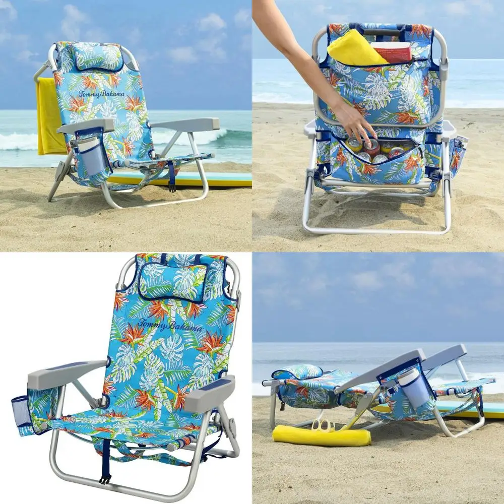 

Набор из 2 пляжных кресел с 5 положениями регулировки наклона, включая вариант полного раскладывания