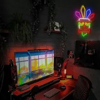 Mask Neon Sign, Gaming Neon Sign for Game Room Bar Decor, Boys Room Decor & Gaming Wall Deocr, USB Powered Gamer Gifts