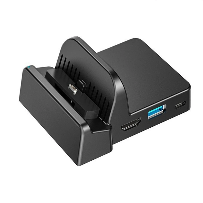 

3 Port Portable Charging Base For Switch Magnetic Casting Dock Nintendo Ns Oled Host -Compatible Casting Black