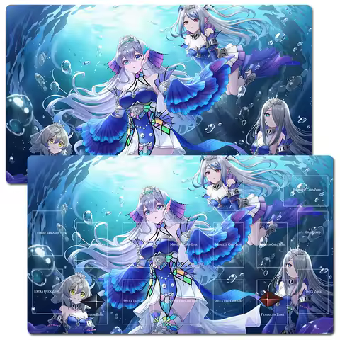 YuGiOh Girl Tearlaments Deck TCG CCG Mat Trading Card Game Mat Table Playmat Desk Gaming Play Mat Mouse Pad Mousepad Free Bag