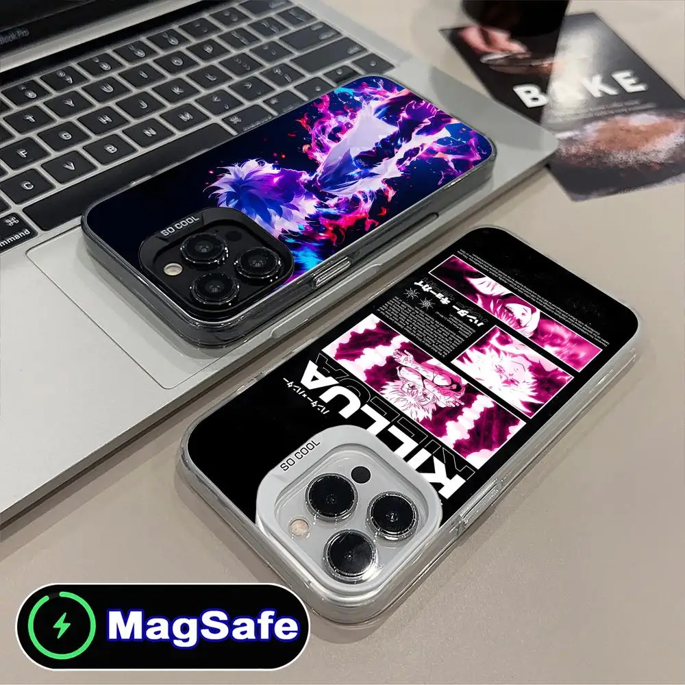 

Hunter Killua Phone Case for iPhone 16 15 14 13 12 11 X XR XS 8 7 Pro Max Plus MagSafe Colored Luxury Pretty Cellphones
