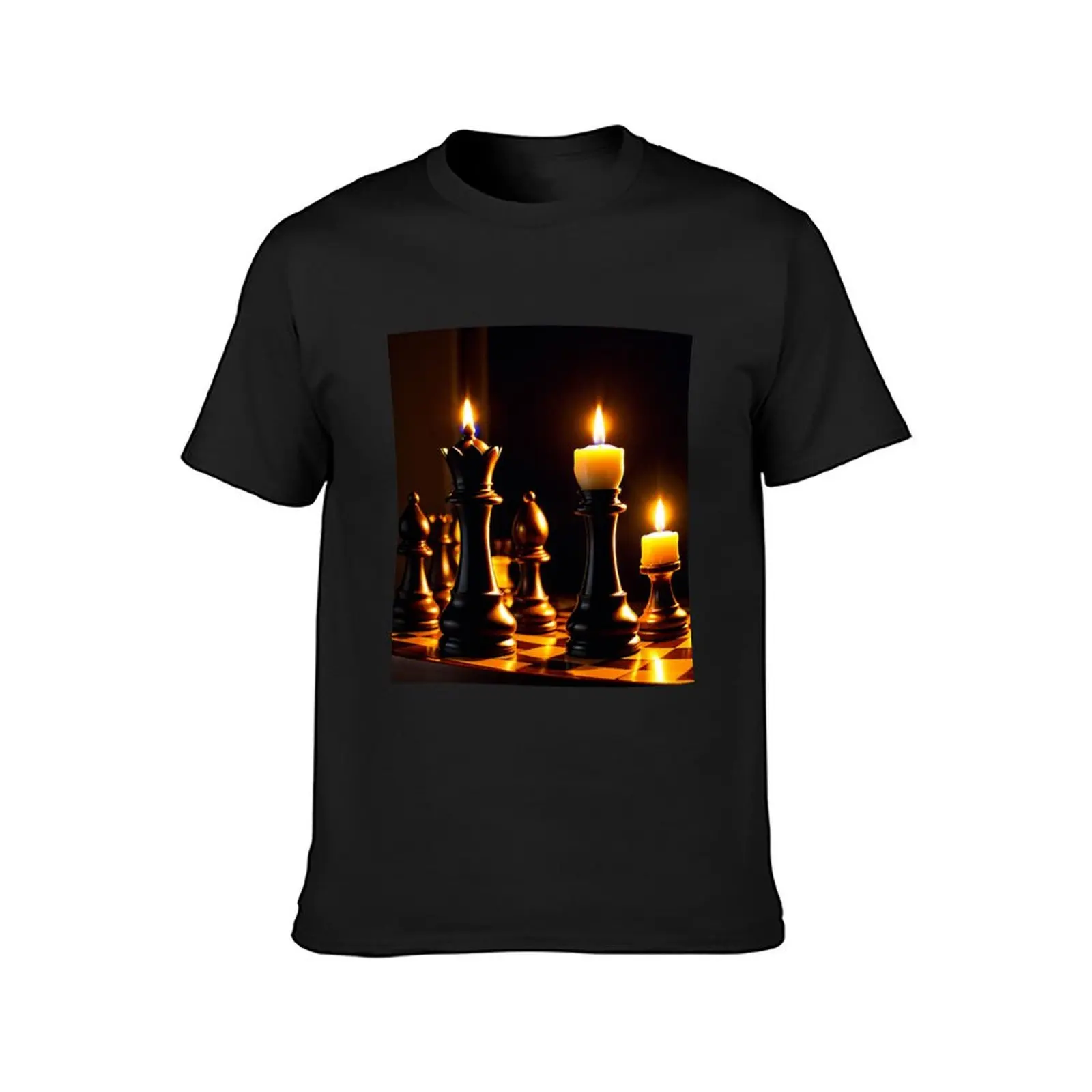 Chess in Candle Light T-Shirt summer clothes boys animal print mens t shirts pack