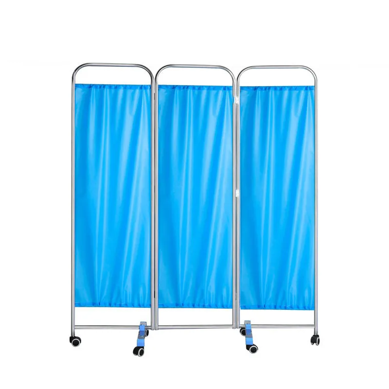 

Wholesale Different Colors 4 Folding Medical Bedroom Divider Hospital Bed Partition Bed Screen Hospital Bedside Ward Screen