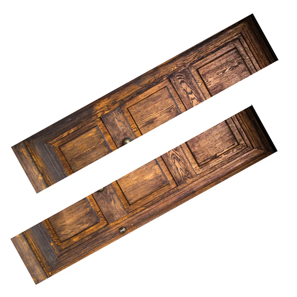 

1Pair Waterproof Door Sticker Self Adhesive PVC Decorative Peel Stick Door Decal Removable Wall Decor Art for Home