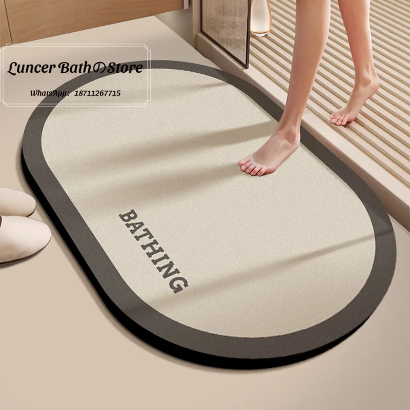 Cross-border diatom mud floor mat household bathroom floor mat door dirt-resistant foot pad water-absorbing