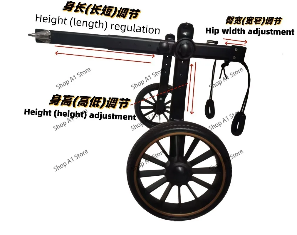 Rehabilitation Training Dog Wheelchair, Medium to Large Dogs, Hind Limb Assistance, Disability Mobility Aid, Pet Walker Trolley