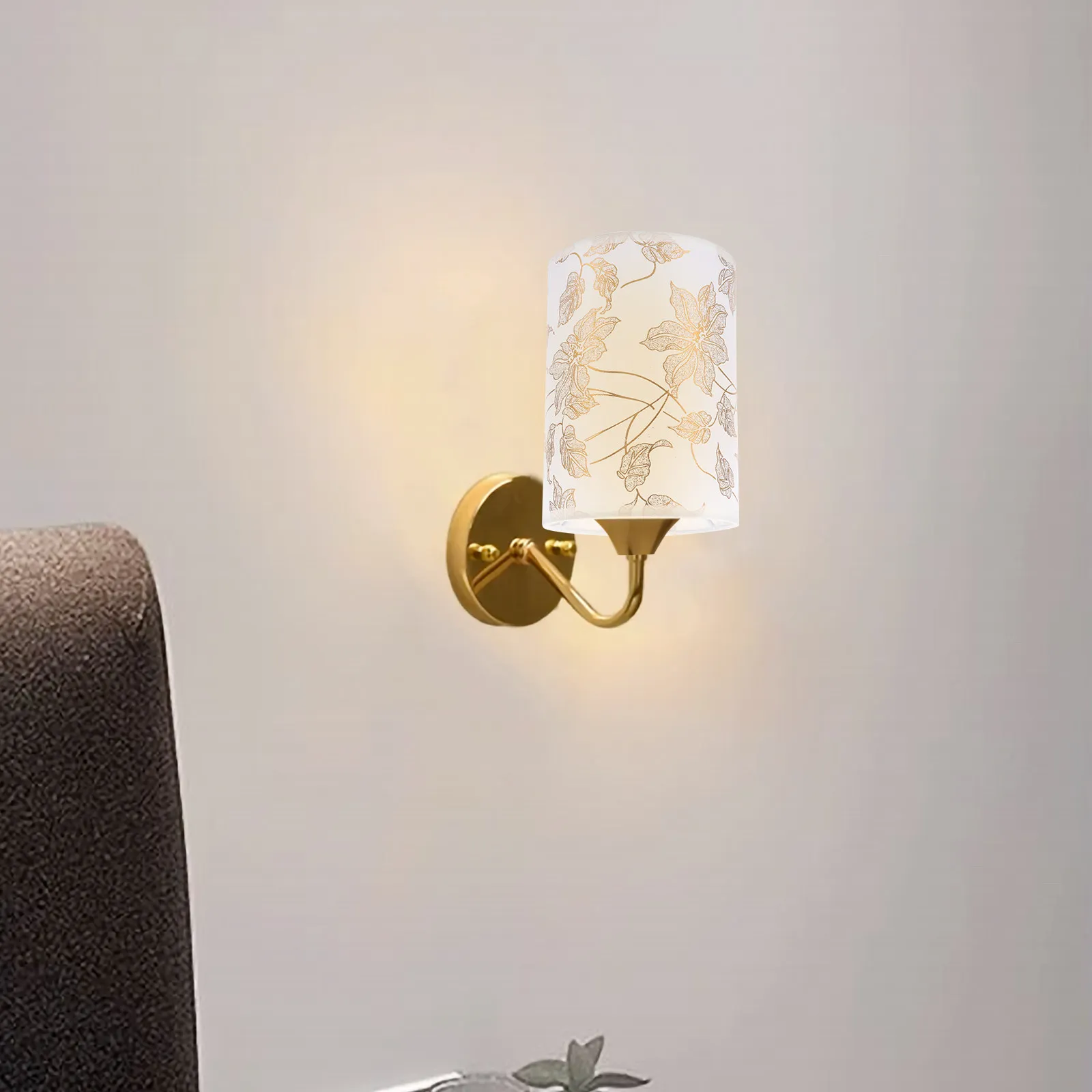 

Льняной абажур для настольной лампы с узором в виде листьев, декоративный чехол для прикроватной лампы, стильный современный сменный чехол для настольного светильника