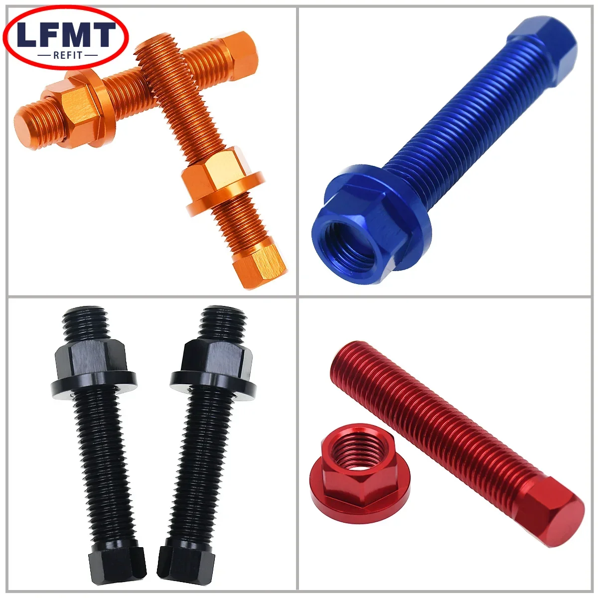 M10 Chain Axle Adjuster Bolt Nuts For KTM 690 790 890 950 990 1090 1190 1290 ADVENTURE DUKE ENDURO EXC EXC-F SX SXF XC XC-F XC-W