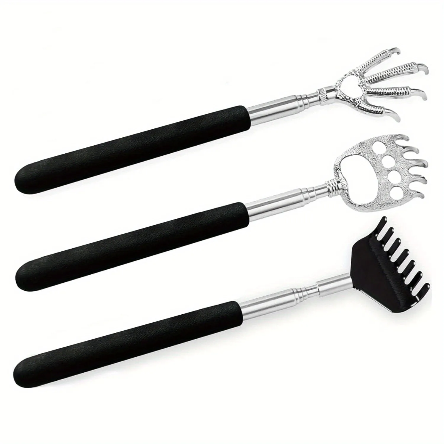 Stainless Steel Adjustable Back Scratcher - Retractable Claw for Portable Massage and Tickle Relief Happy Mother's Day, Gifts