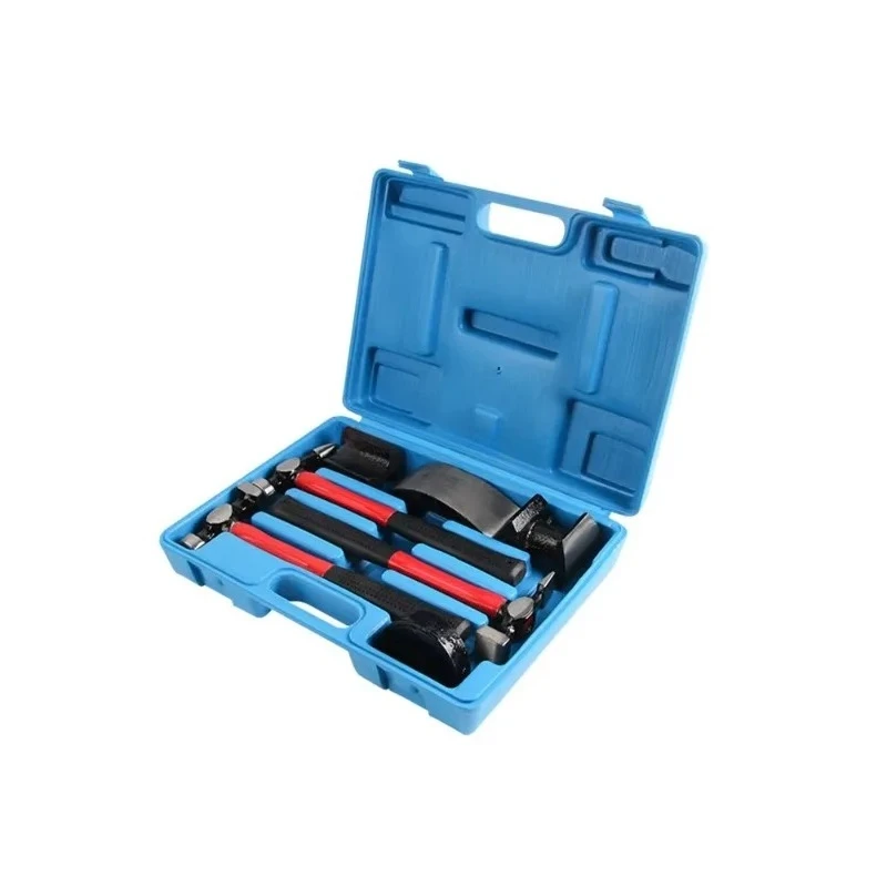 

7PC Auto Body Repair Tool Kit Carbon Steel Hammer Dolly Set for Car Dent Removal Panel Beating Fender Repair with Carrying Case