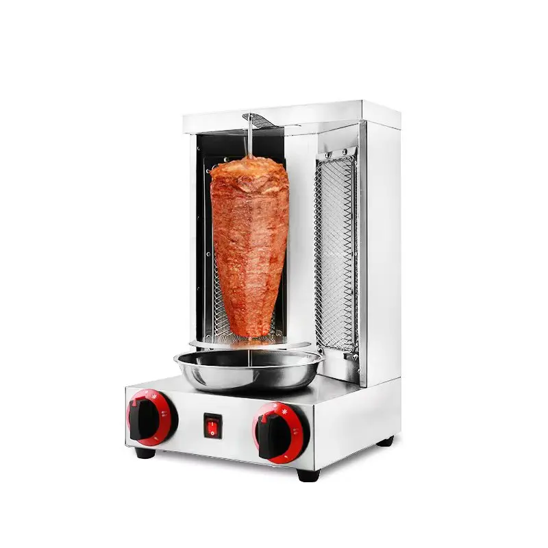 Commercial LPG Gas Rotary Turkey Broiler Grill Machine Vertical Kebab Roaster Middle East Rotisserie Equipment BBQ Maker