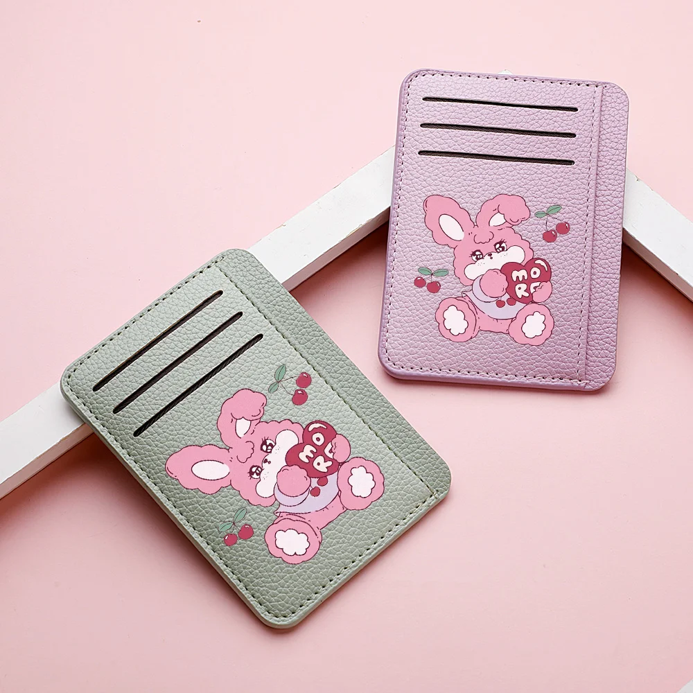 Ladies Mini Credit Card Holder Fashionable Cute Card Sleeve for Girls ID Bank Card Storage Pouch