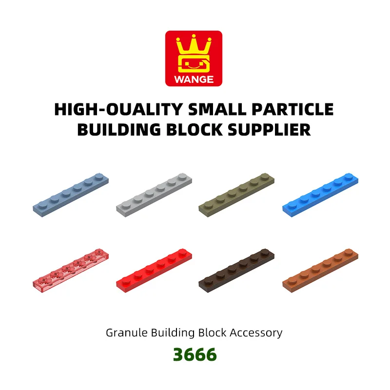 Wange 3666 100g/102PCS 1x6 Basic Building Block Moc Loose Parts Compatible with Bricks DIY Children's Toy Assembly Gift DIY