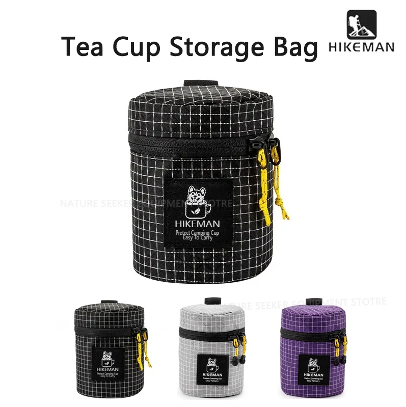 

HIKEMAN Outdoor Cup Storage Case UHMWPE Organizer Bags Camping Hiking Titanium Cups Protection Travel Gear