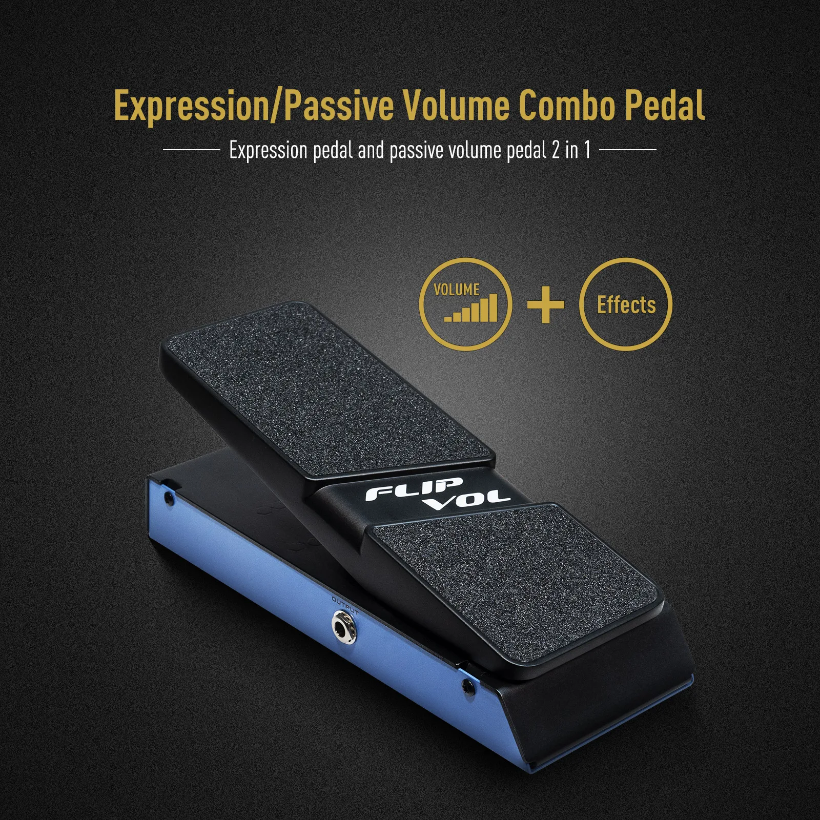 SONICAKE  FlipVol Expression EXP & Passive Volume combo Expression pedal QEP-20 Metal case