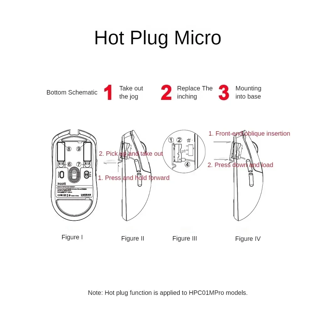 Imagem -04 - Gaming Mouse Hot Swap Microswitch 4k Paw3395 Esports Leves sem Fio Office pc Gamer Acessórios Incott-hpc01mpro