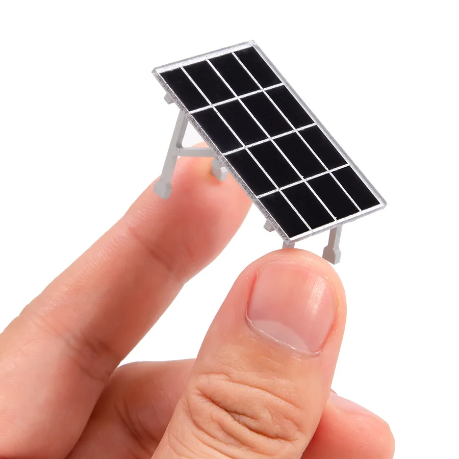 Simulation Miniature Solar Panel Model Kit Diy Building House Roof Layout Materials Diorama Accessory 1Pcs