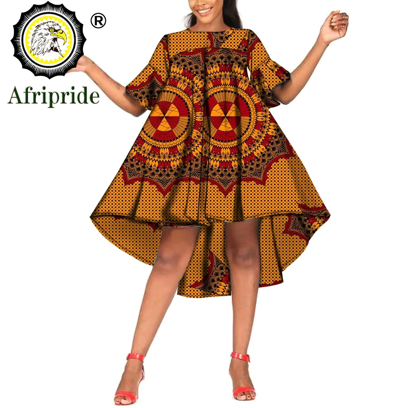 

2024 African Summer Dresses Ankara Print Ankara Fabric Wax Batik Dashiki Mini Dress Bazin Riche Ball Gown AFRIPRIDE S1925053