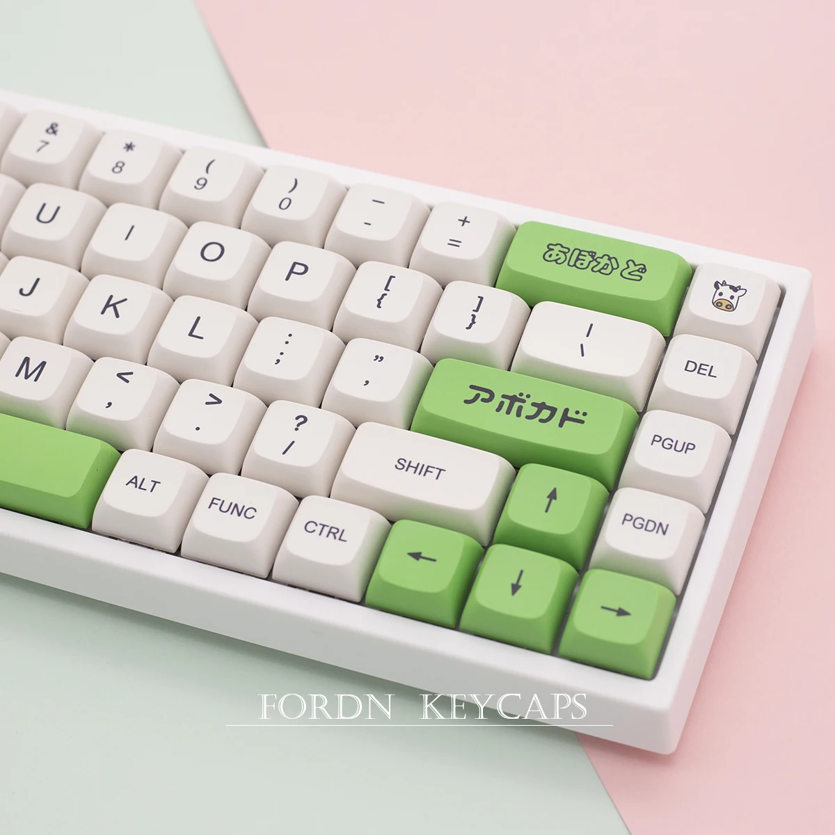 137-key Avocado Milk Keycaps PBT Sublimation XDA Highly Mechanical Keyboard Keycaps Japanese and English Full Round Keycaps 61