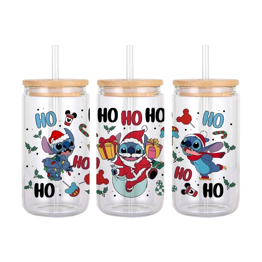 หลายสไตล์ตัวละครดิสนีย์ UV DTF Cup Wrap Transfer สติกเกอร์สําหรับ 16 Oz ถ้วยกาแฟแก้ว UV Transfer สติกเกอร์คริสตัล