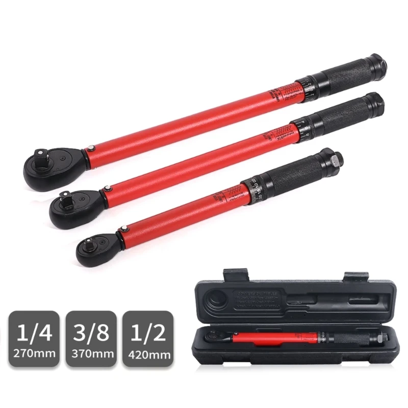 

Multiple Scenario Presets Torque Wrench 3-33Nm 10-140Nm 20-230Nm, Ergonomic Antislip Grip Suitable for Factory and Home