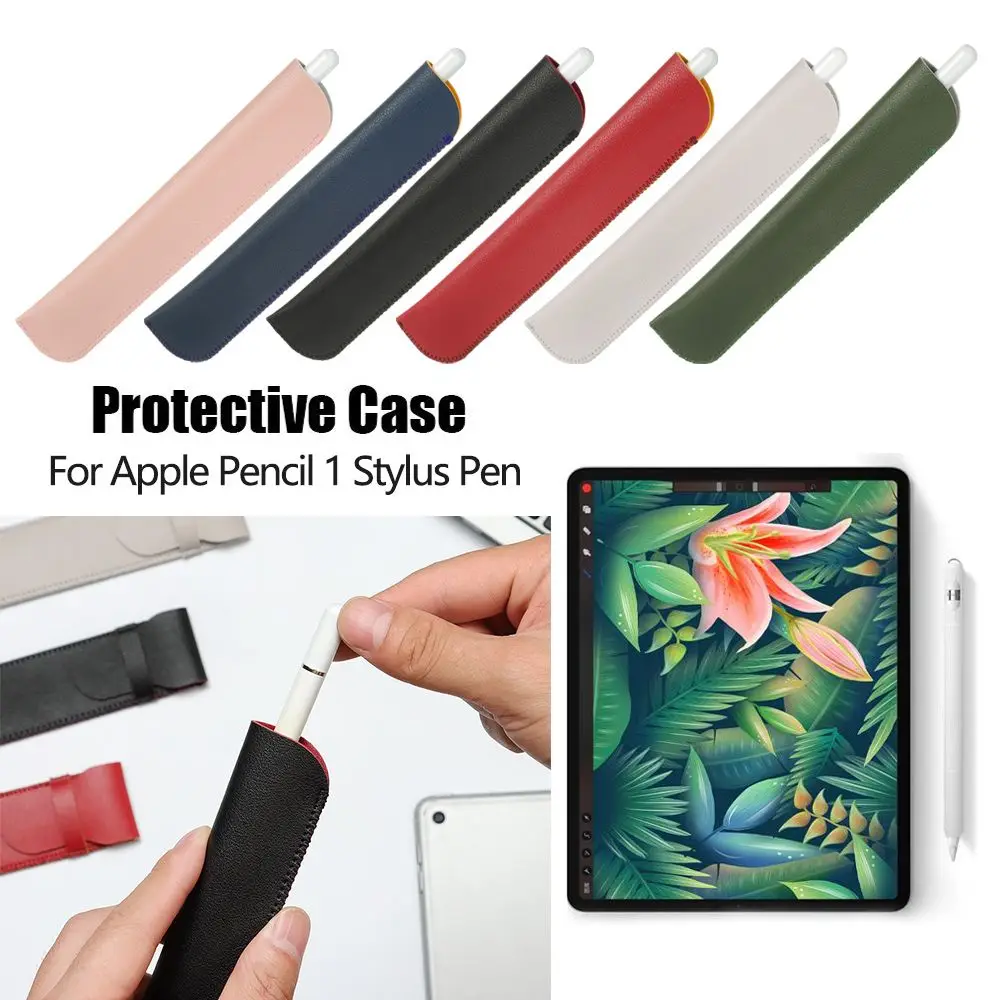 Shockproof PU Leather Portable Protective Pouch Pen Bag Touch Covers Stylus Pen Cover For  Pencil Bags