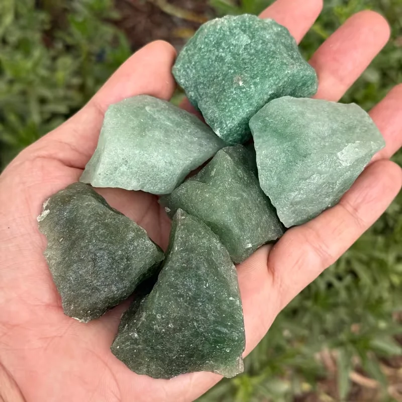 Natural Green Strawberry Quartz Crystal, Raw Green Strawberry Quartz Block Crystal Specimen, Shape for Jewelry Making,Home Decor