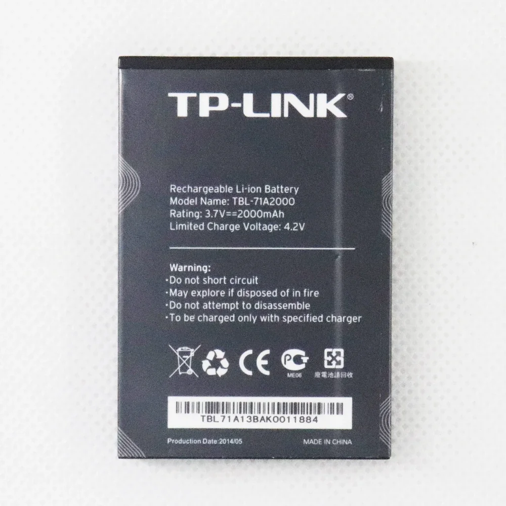 2000mAh TBL-71A2000 Batteries For TP-Link TL-TR861 2000L TL-TR761 M5350 M7300 4G LTE WIFI Router image 2