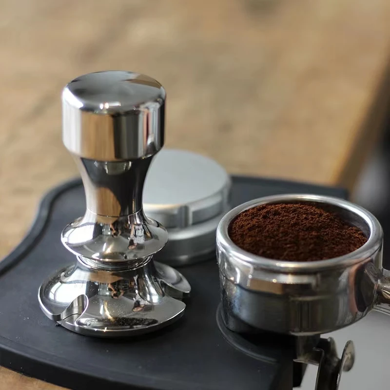 

Coffee Distributor Tamper, Stainless Steel, Flat Base, Adjustable Press, Powder Hammer, Barista Accessories Machine, 58mm, 58.5m