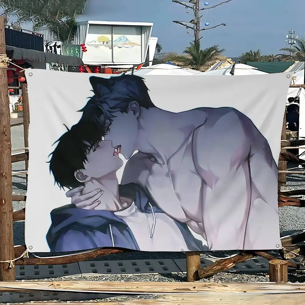 Passion bl anime Retro Flags Multiple Choice Living Studio Booth Interior Decoration Banner