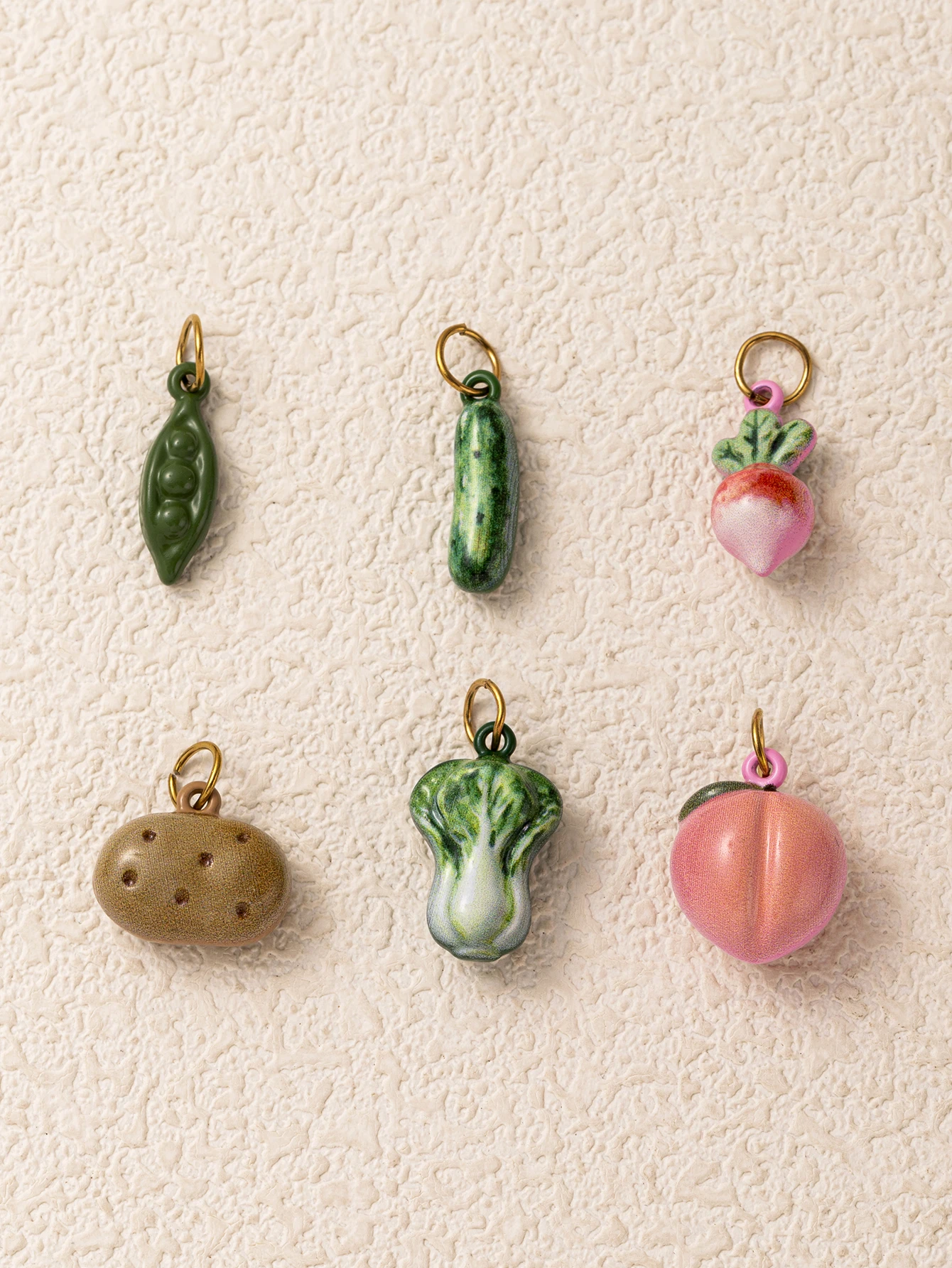 316 Edelstahl Wasserdicht Farbbeständig Frisch und Niedlich Erbsen- und Kohl-DIY-Anhänger Charms Schmuckherstellung – Detail 3