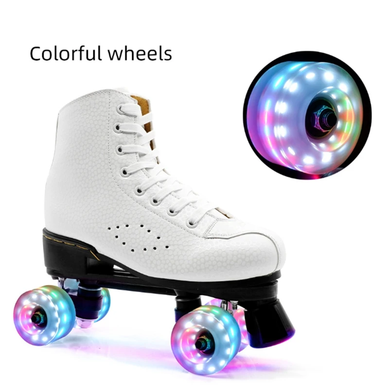 4 Roller Skate Wheels 58Mm X 32Mm Luminous Quad Roller Outdoor Light Up Wheels Roller Skates Light Up Wheels Pink