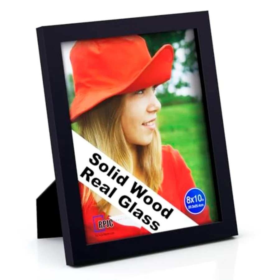 Picture Frames Made of Solid Wood High Definition Glass for Table Top Display and Wall Mounting Photo Frame