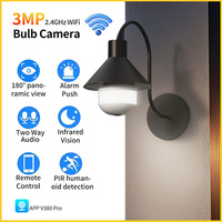 V380 Best-Selling 360-Degree Panoramic Bulb Camera with WiFi Remote Mobile Control Dual Light Night Vision High Definition Light