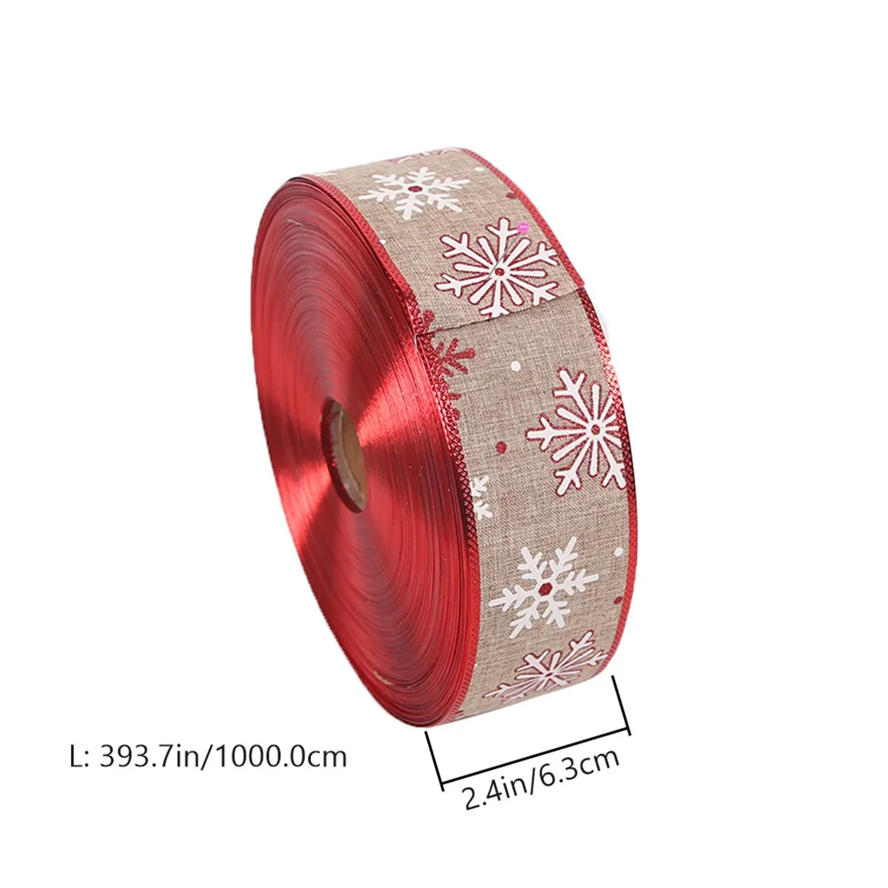 

1 pc Snowflake Woven Ribbon Durable Linen Style Hanging Band For Gift Wrapping Decorative Trimming Handmade Weaving