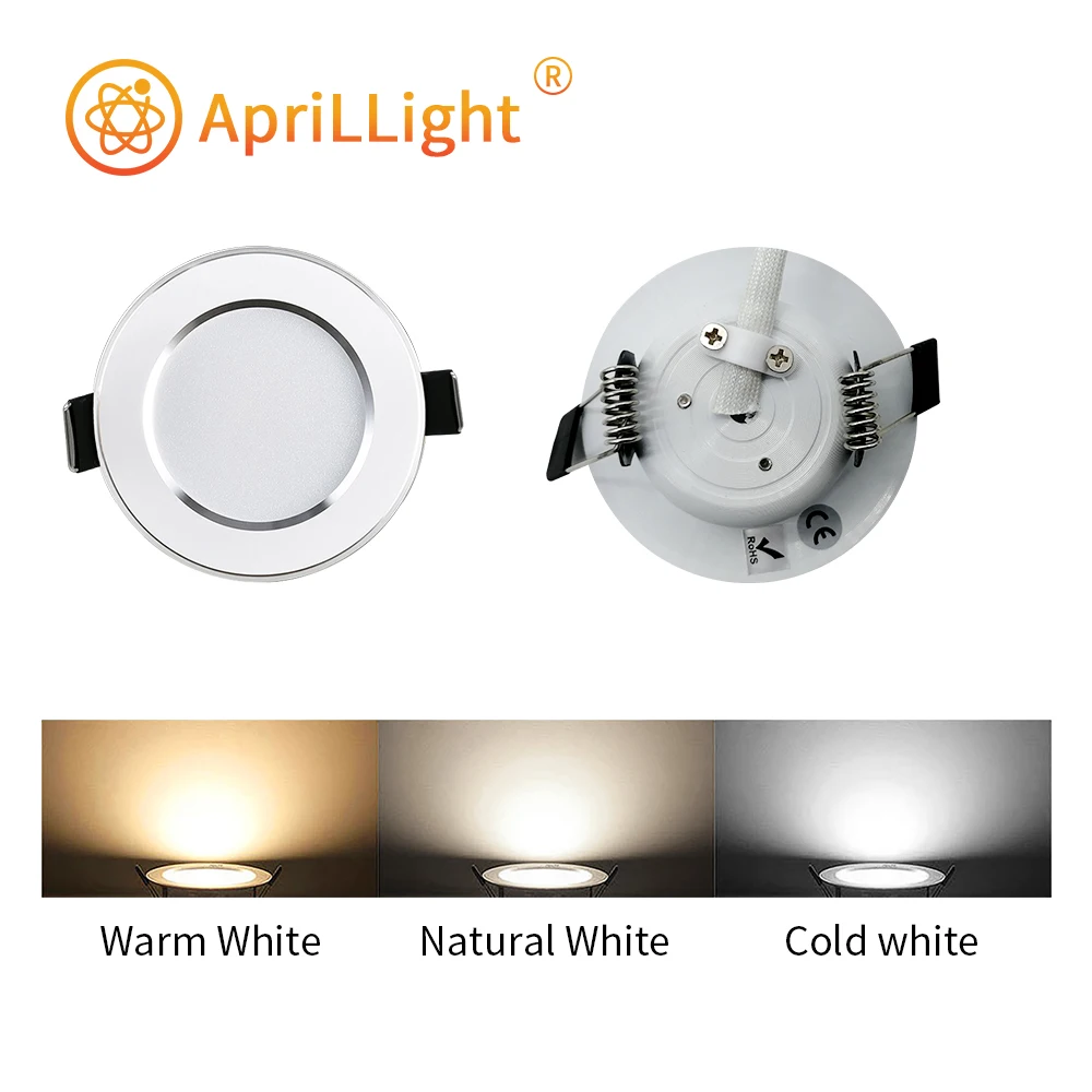 10PCS LED Down Light 110v 220v Embedded Ceiling Light 5W9W12W15W Three Color Adjustable light/cold white/warm white Spot light.