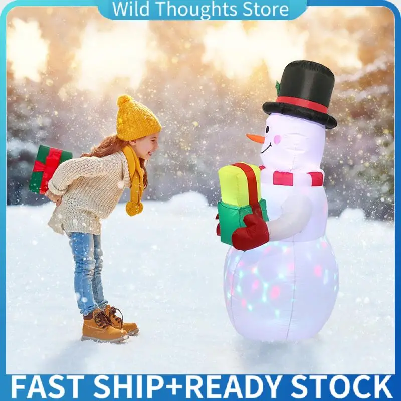 

Christmas Inflatable Snowmans With LED Light Decoration Christmas Outdoor Garden Gates Decoration Partys Props EU Plug-[Qahk]