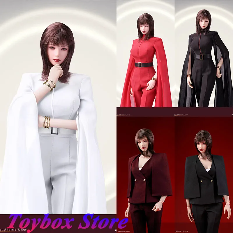 ACPLAY ATX-058 1/6 Female Soldier Official Business Suit Clothes Set ATX-059 Black White Red Evening Dress For 12