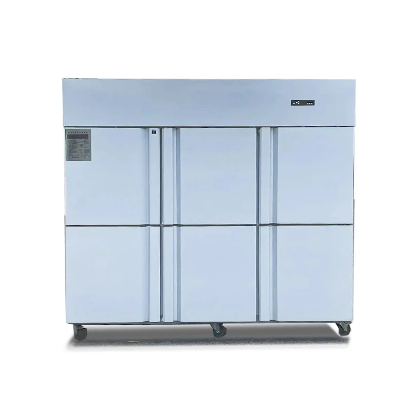 

Шестидверные вертикальные коммерческие морозильные камеры Ресторан Холодильник с воздушным охлаждением Высокое качество